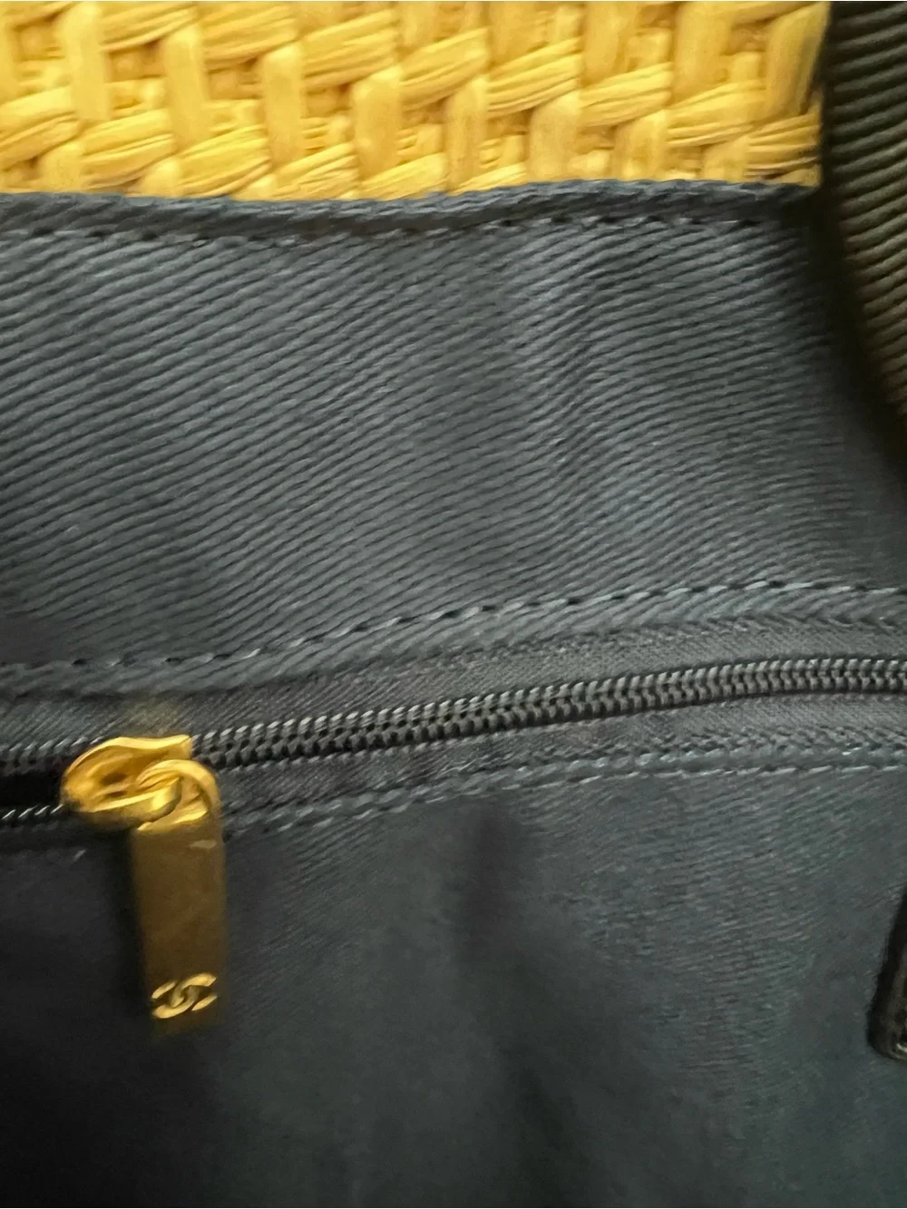 Black and Natural Woven Tote Bag - Classic Straw Shoulder Tote